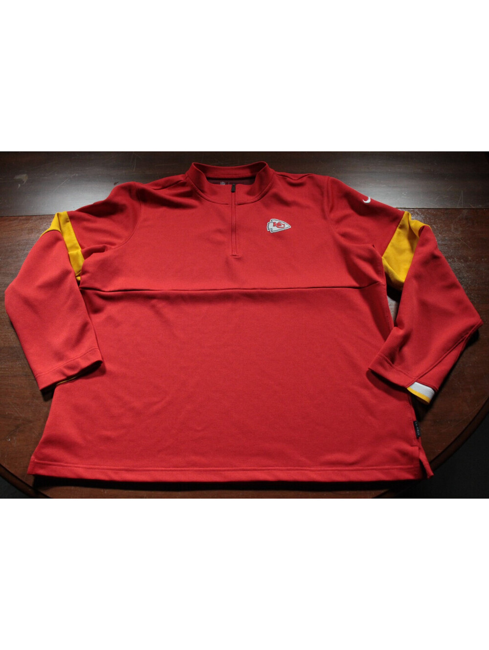 Kansas City Chiefs Nike On Field Dri Fit Quarter Zip Pullover XL NFL Football